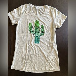 Cactus print t-shirt Size L